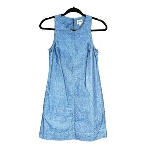 J. Crew Cotton Sleeveless Sheath Dress Size XXS pockets